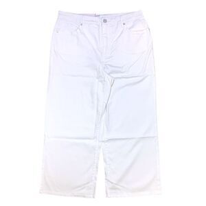 White - Edited by Hunter McGrady Women's High-Rise Relaxed Fit Wide Leg Crop Jea